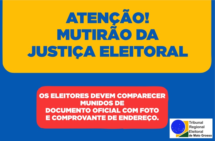 📢 C&acirc;mara Municipal de Jauru divulga mutir&atilde;o da Justi&ccedil;a Eleitoral para coleta biom&eacute;trica