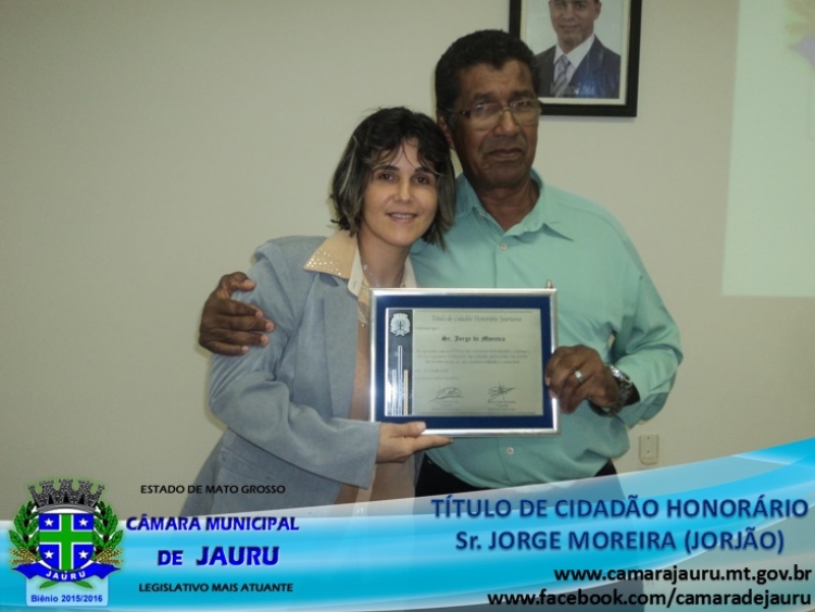 Título de Cidadão Jauruense Jorge de Moreira (Jorjão)